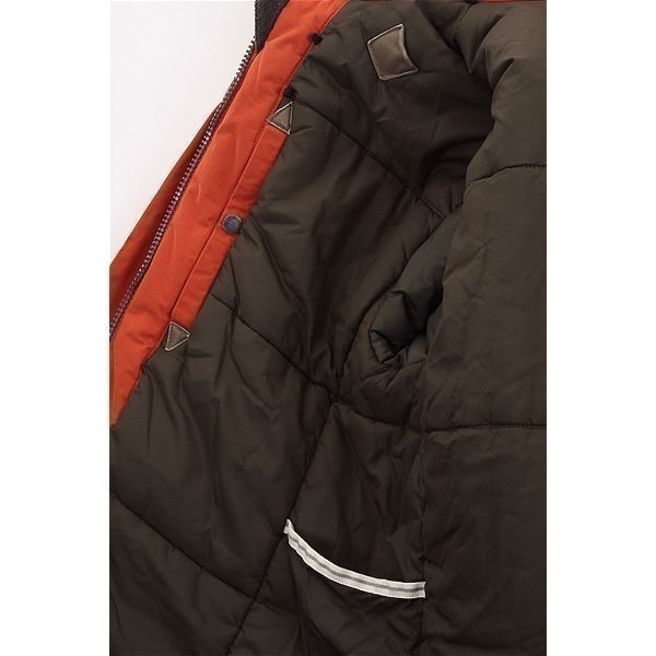 A5109/秋冬 Timberland BENTON SNORKEL JACKET WATERPROOF ジップアップ 中綿 フード マウンテンパーカー ジャケット M オレンジ/メンズ_画像7