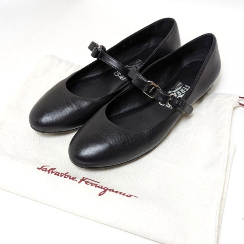 新品そっくりさんフェラガモFerragamo　ヴァラ　バレエシューズ　6C_画像10