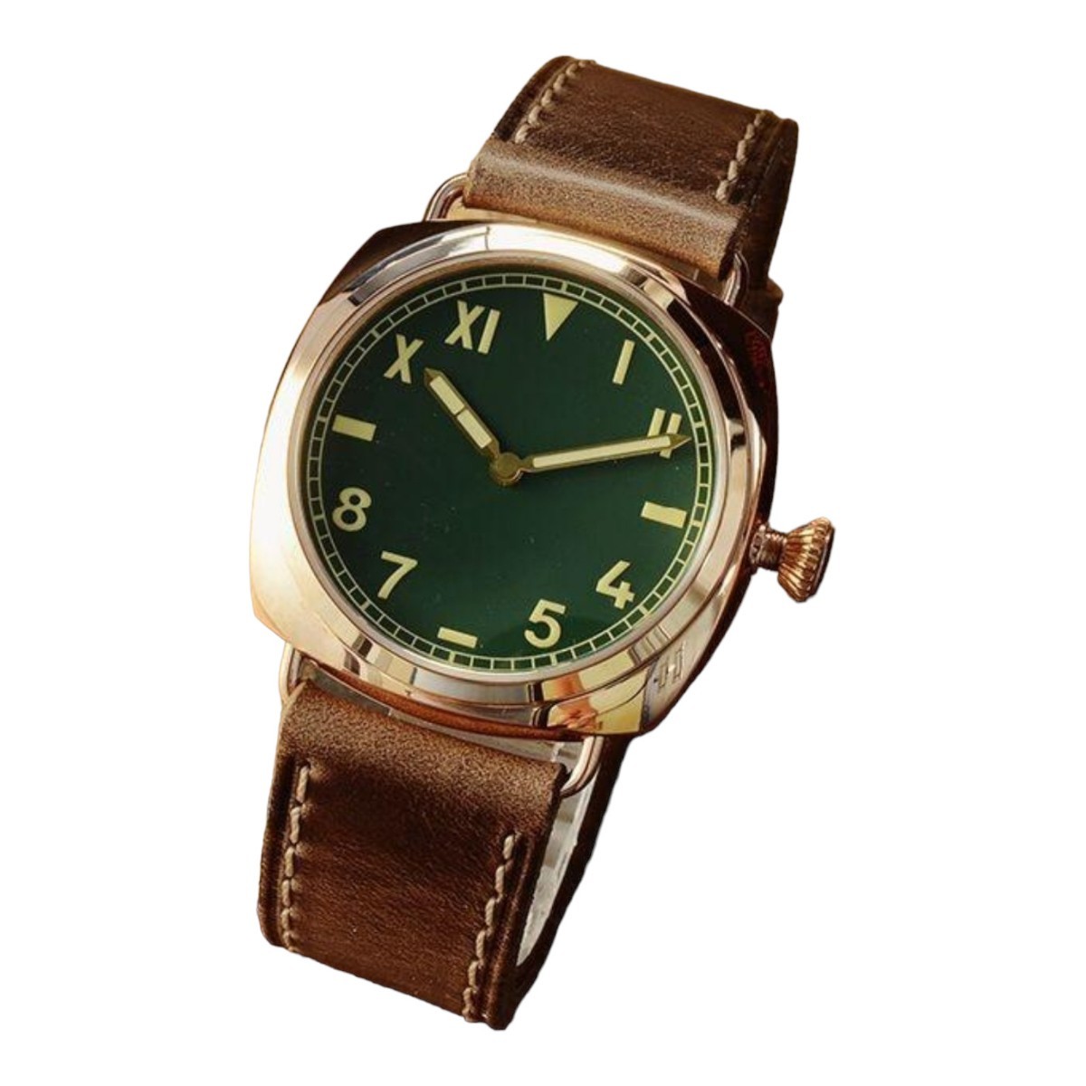 驚きの安さ マリーナミリターレ サンマーティン 新品 ブロンズ メンズ腕時計 CA 緑 2針（時、分）