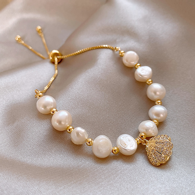 真珠 ブレスレット 淡水パール 真珠のブレスレット チェーン 腕輪 高品質 レディースアクセサリー ジュエリー プレゼント 美品 綺麗zs08の画像1