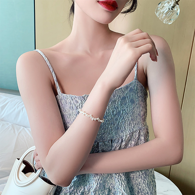 淡水パール 真珠のブレスレット チェーン 腕輪 高品質 レディースアクセサリー バングル 装飾品 ジュエリー プレゼント 祝日 極上 zs18の画像3