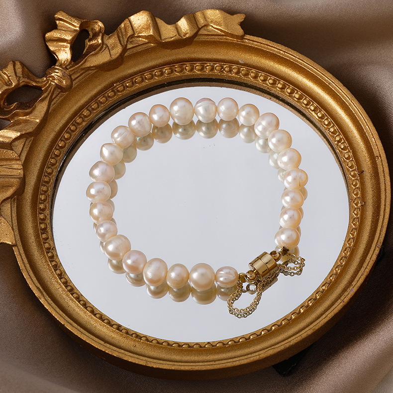 淡水パール 真珠のブレスレット チェーン 腕輪 高品質 レディースアクセサリー 装飾品 ジュエリー プレゼント 誕生日 結婚式 東洋 人気zs29の画像2