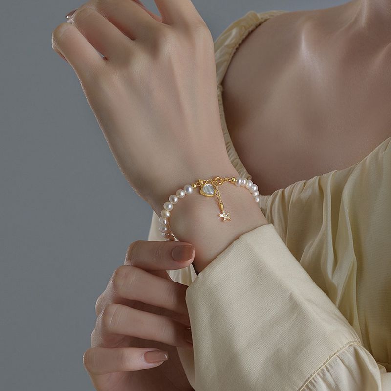 真珠のアクセサリ ブレスレット 淡水パール 淡水珍珠 真珠のブレスレット チェーン 腕輪 高品質 プレゼント 誕生日 美品 正規品 本物 ZS54_画像6