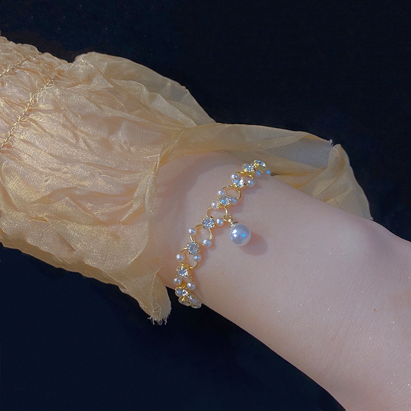 淡水パール 淡水珍珠 真珠のブレスレット チェーン 腕輪 高品質 レディースアクセサリー プレゼント 誕生日 結婚式 正規品 本物 人気 ZS57の画像2