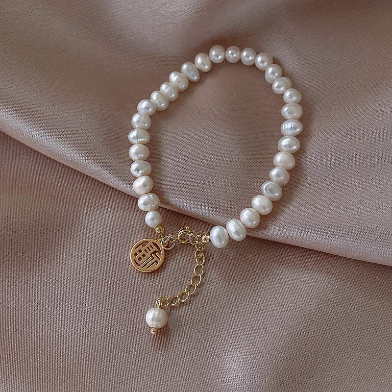 真珠のアクセサリ 本真珠 ブレスレット 淡水パール 真珠のブレスレット 腕輪 高品質 祝日 入学式 卒業式 結婚式 超綺麗 美品 極上 本物ZS65_画像1
