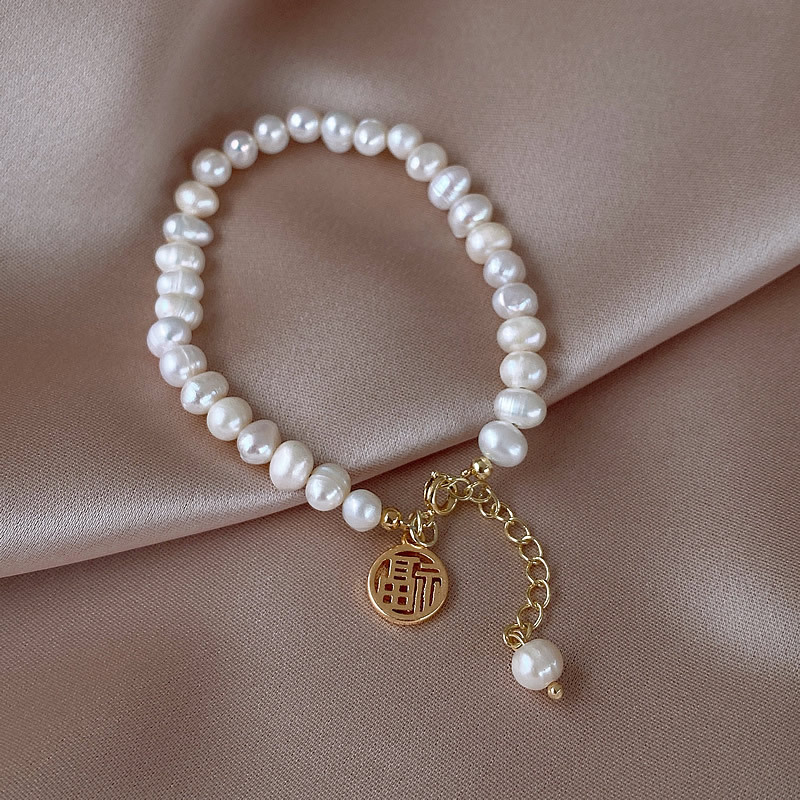真珠のアクセサリ 本真珠 ブレスレット 淡水パール 真珠のブレスレット 腕輪 高品質 祝日 入学式 卒業式 結婚式 超綺麗 美品 極上 本物ZS65_画像3