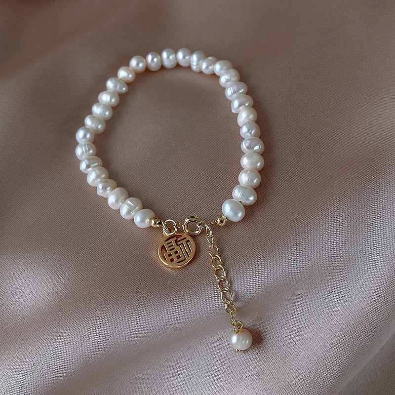 真珠のアクセサリ 本真珠 ブレスレット 淡水パール 真珠のブレスレット 腕輪 高品質 祝日 入学式 卒業式 結婚式 超綺麗 美品 極上 本物ZS65_画像4