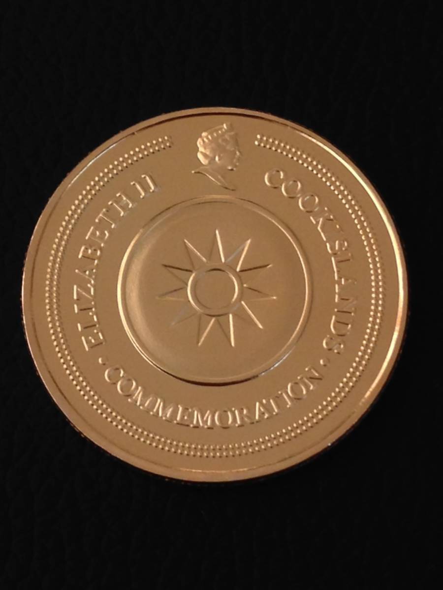 Z143-2)海外丸形記念金貨、コイン、メダル*欧米１２星座 7/23～8/22生まれ獅子座*参考品1枚 ゴールドの画像3