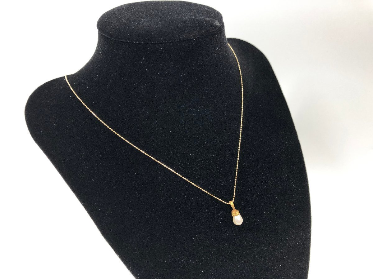 ★ TASAKI 田崎真珠 真珠 パール K18 重量約0.95ｇ 約5.4ｍｍ 珠 アクセサリー ジュエリー トップ のみ 【Ｐ-4】_画像1