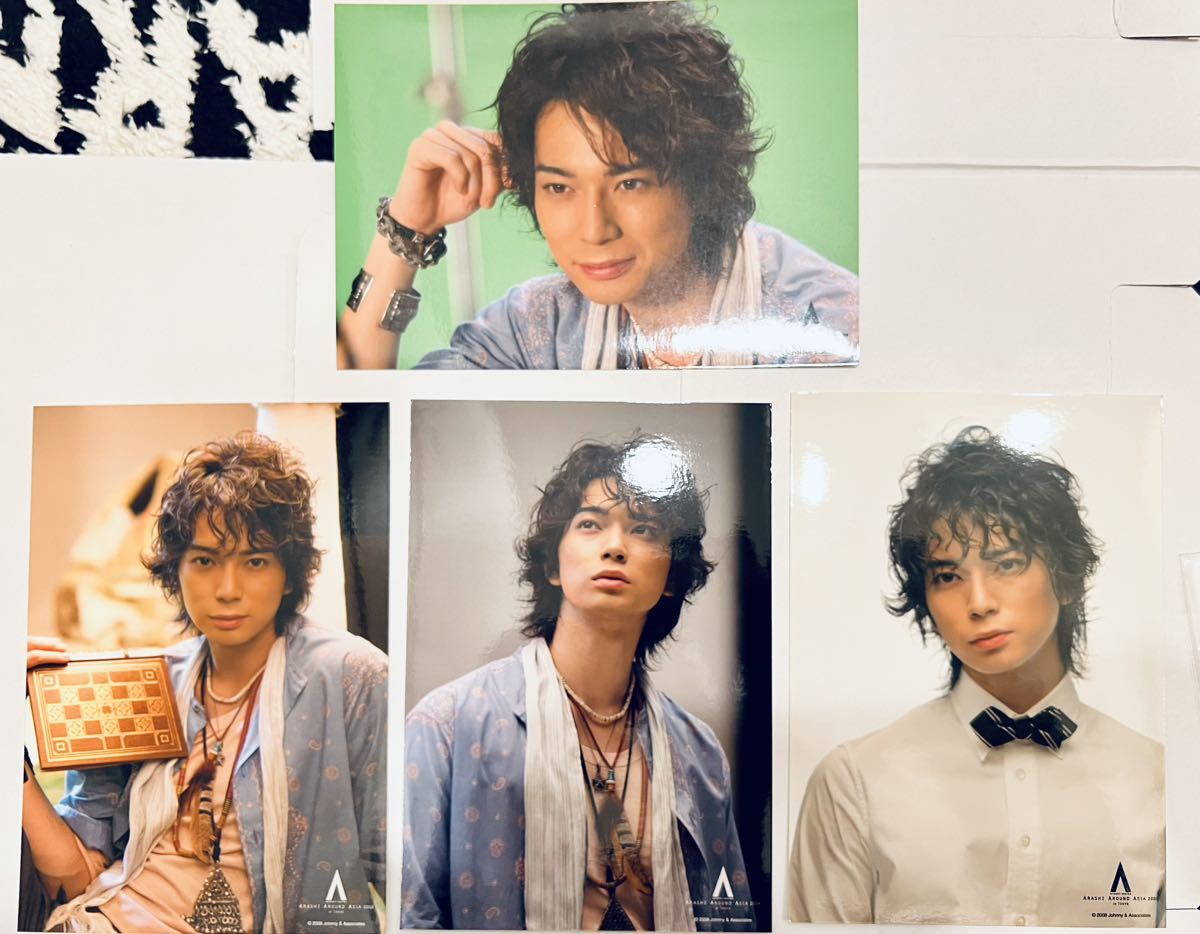 嵐 ARASHI marks AROUND ASIA TOKYO 2008年 コンサートAAA ジャニーズ Johnnys 公式 限定グッズ 松本潤 オフショット写真 4枚セット 新品_画像1