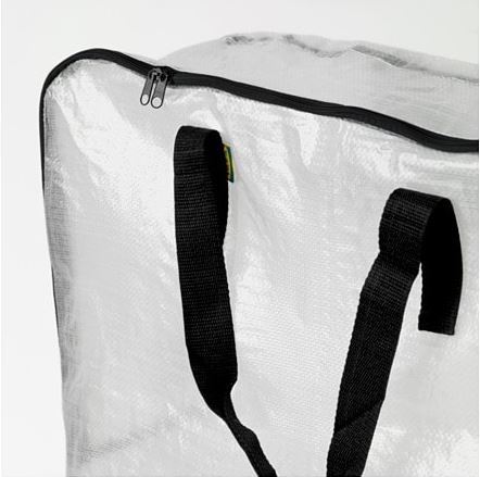 【送料無料】新品 即決 IKEA イケア DIMPA ディムパ 収納バッグ 透明 901.877.53 収納ケース ランドリーバッグ ゴミ分別バッグ フリマ_画像4