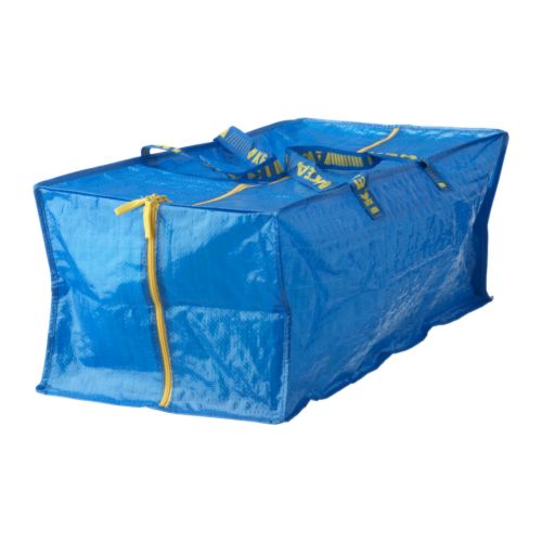 送料無料 新品 即決 IKEA イケア FRAKTA フラクタ トロリー用バッグ 901.619.89 ファスナー付 キャリーバッグ エコバッグ ゴミ分別バッグ_画像1