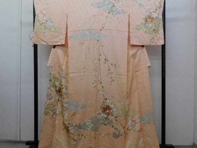 〔楽布〕P27315　ほぼ美品　重厚な　訪問着袷　ｔ_画像1