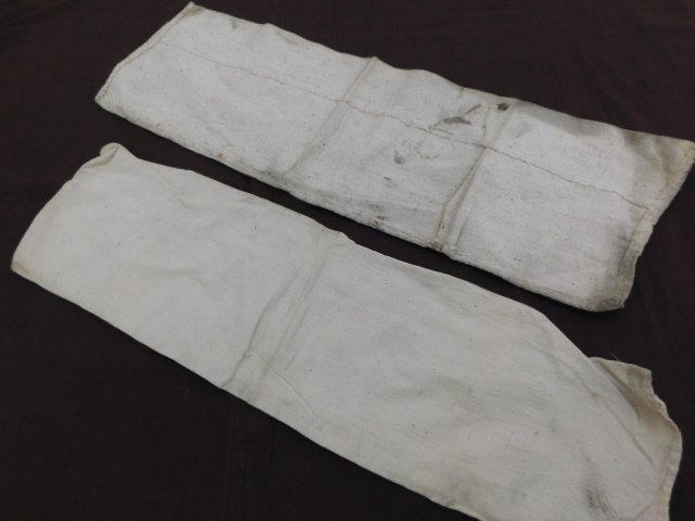 〔楽布〕P27490　昔の　ざっくりした　手織り　木綿　麹袋　２枚　古布古裂　ｋ_画像2