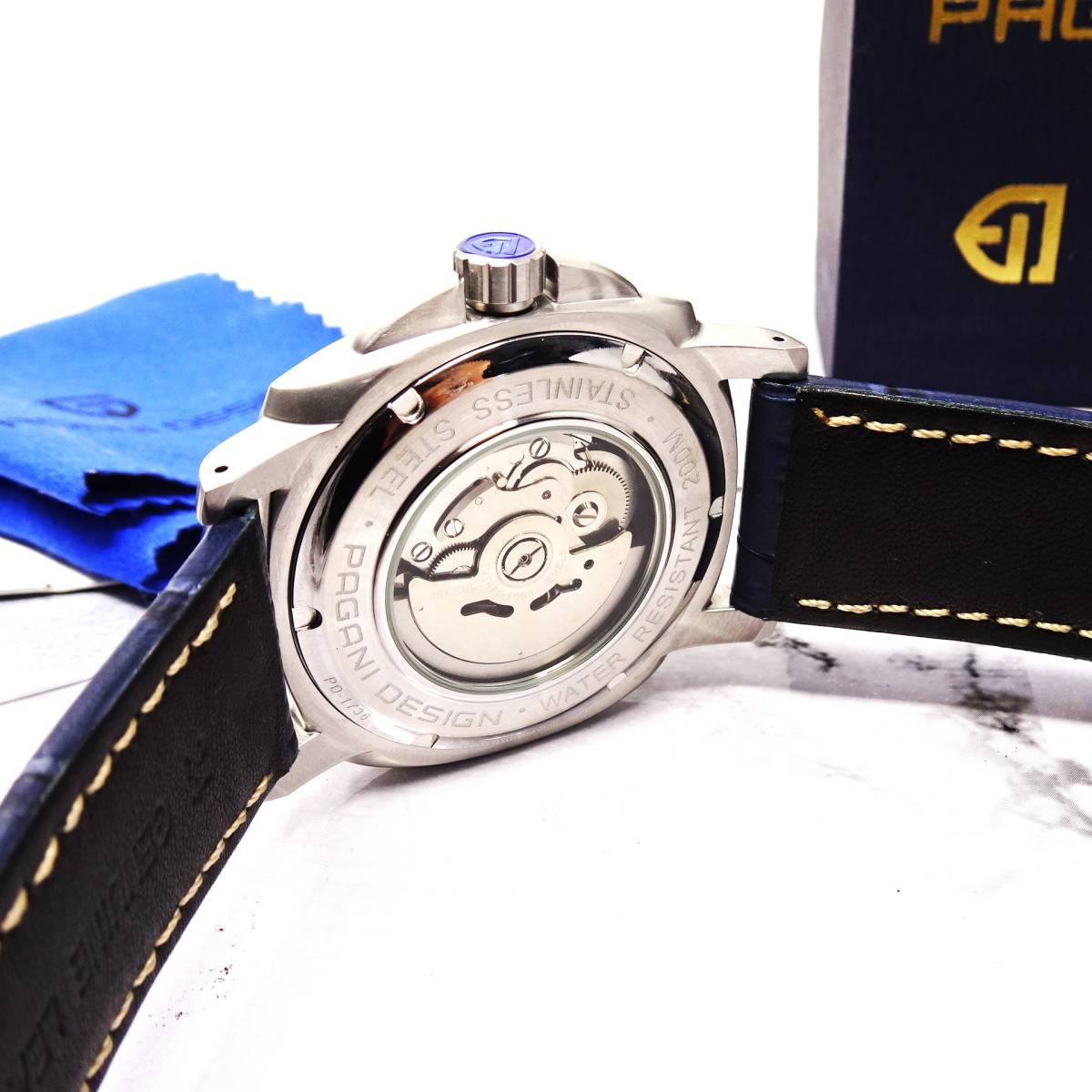 送料無料・〓新品〓腕時計 パガーニデザイン PAGANI DESIGN 機械式・NH39Ａ・オープンハート・オマージュウォッチ・サファイア・PD-1736_画像7