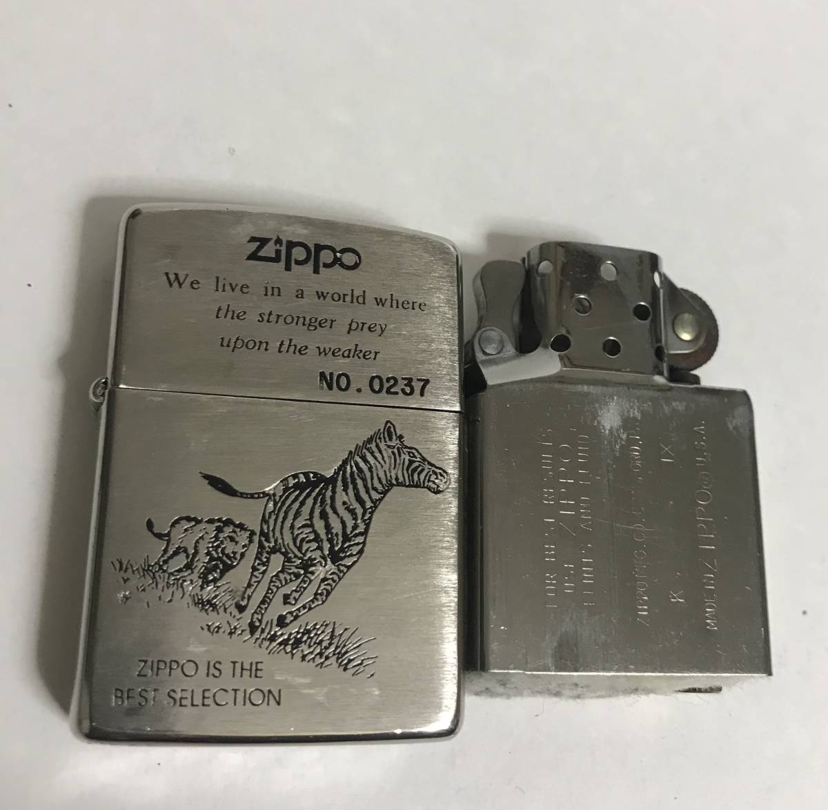 ★★★★( 中古品) ZIPPO IS THE BEST SELECTION ★LIMITED EDITION NO: 0237 ★希少・ヴィンテージ★ZIPPO ジッポー★ B- X / 1994 年製造_画像9