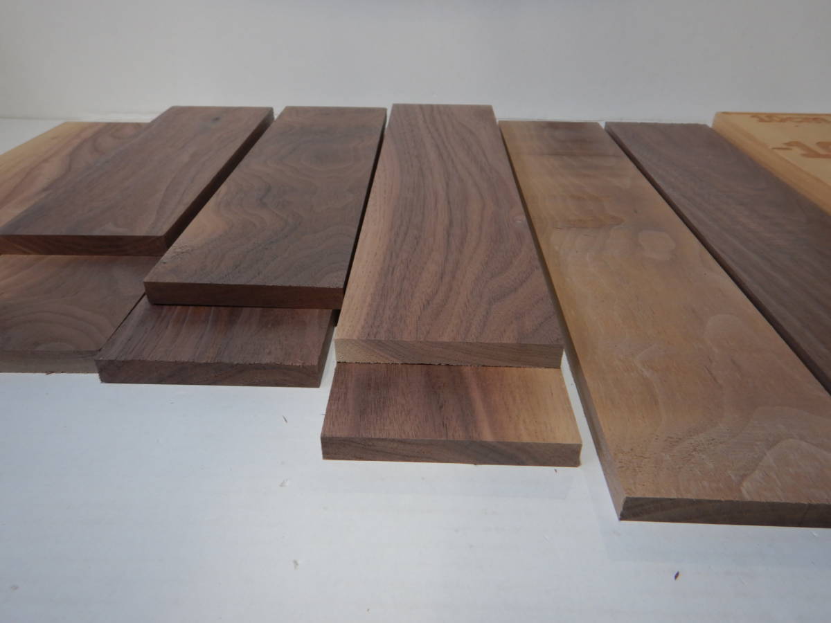 木っ端クラブ　B級　ウォールナット　薄板　(厚約11mm 幅約85mm) 4面プレーナー済み DIY 端材 木材 木工 A20_少々の節,割れ,削り残しあり含みます