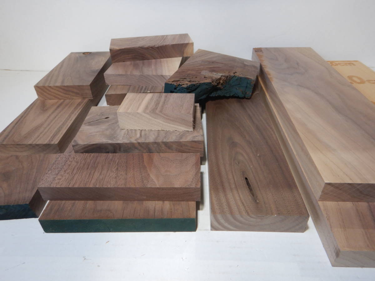 木っ端クラブ 　★年末年始特別★　ウォールナット　端材　詰め合わせ　 プレーナー済み　diy 木材 板 B599_節,割れ,削り残しありです
