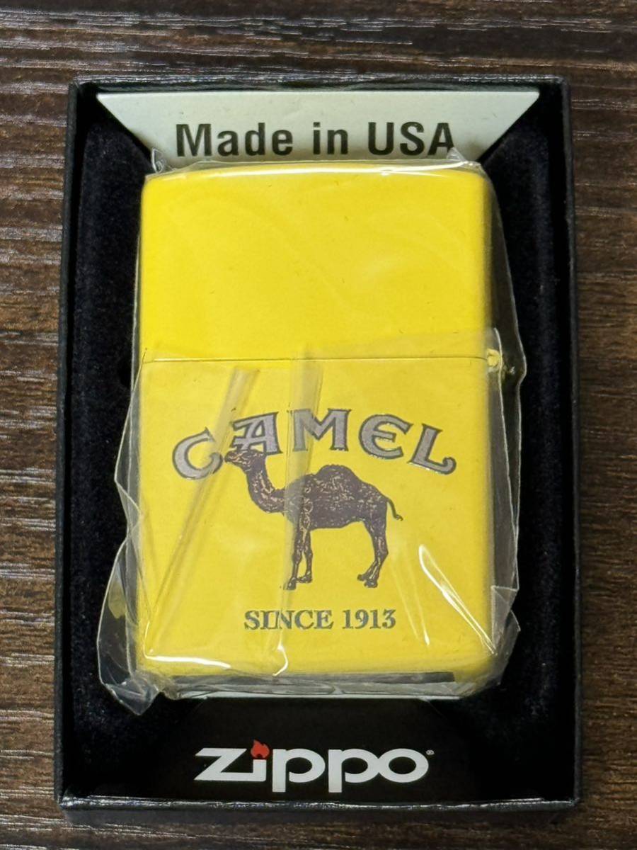 zippo CAMEL SINCE 1913 限定品 キャメル イエロー 2020年製 YELLOW ラクダ 両面デザイン 当選品 総選挙 デットストック ケース 保証書_画像4