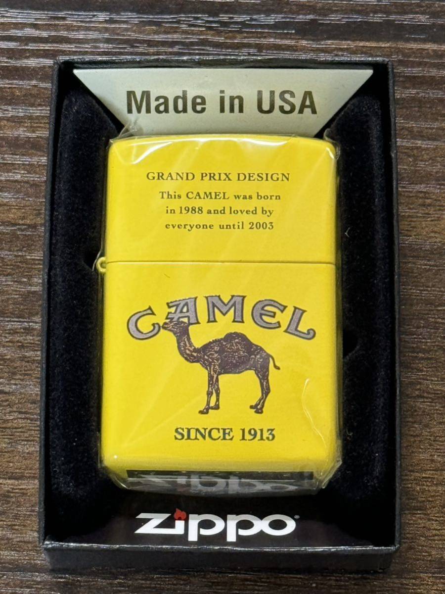 zippo CAMEL SINCE 1913 限定品 キャメル イエロー 2020年製 YELLOW ラクダ 両面デザイン 当選品 総選挙 デットストック ケース 保証書_画像2