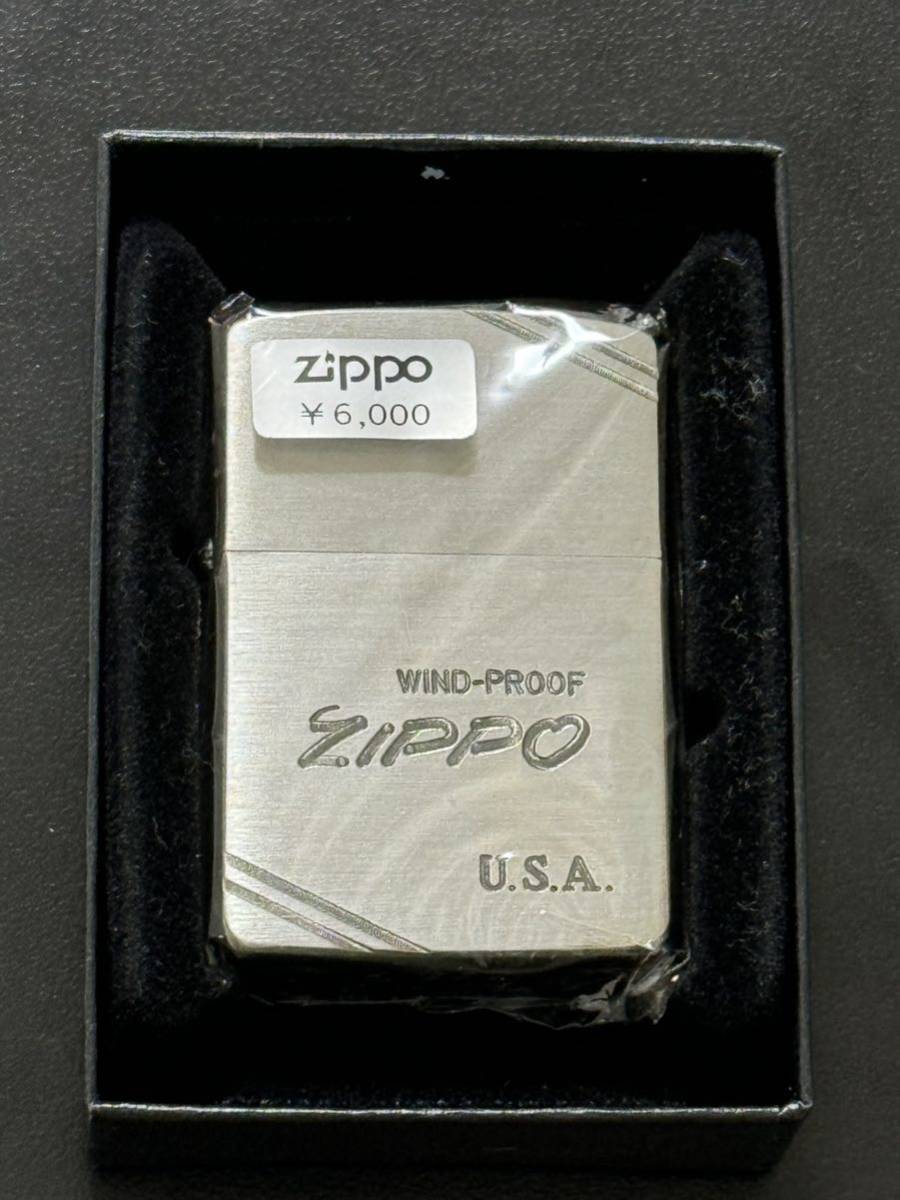 zippo 底面斜体 ロゴ 4面 ブラック 筆記体 ジッポハート 年代物 1988年 