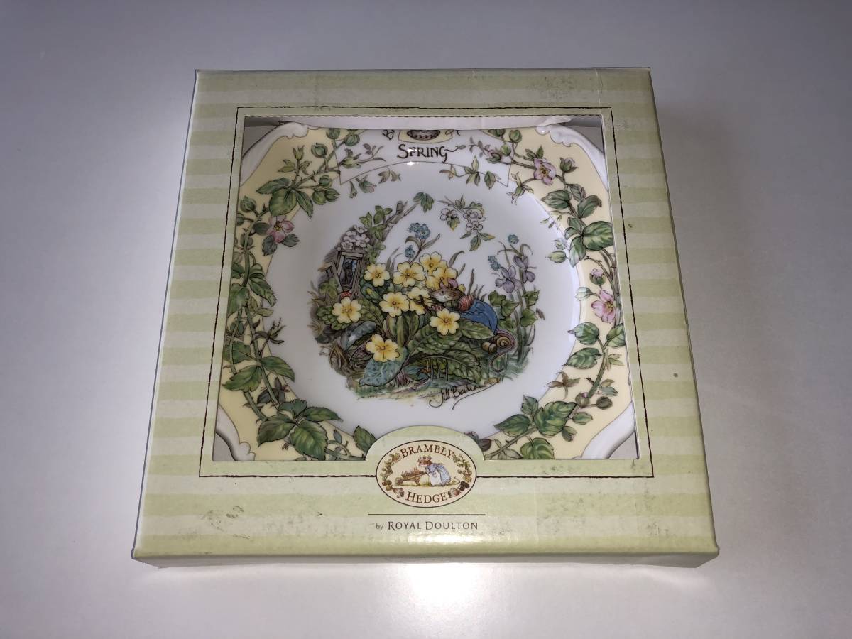 ロイヤルドルトン ブランブリーヘッジ プレート 20cm SPRING★ROYAL DOULTON★BRAMBLY HEDGE★英国陶磁器★皿 PLATE スプリング 春_画像1