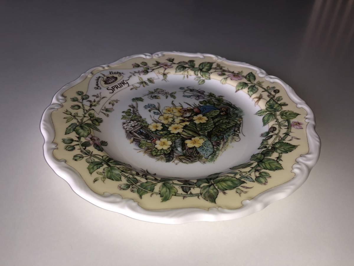 ロイヤルドルトン ブランブリーヘッジ プレート 20cm SPRING★ROYAL DOULTON★BRAMBLY HEDGE★英国陶磁器★皿 PLATE スプリング 春_画像6