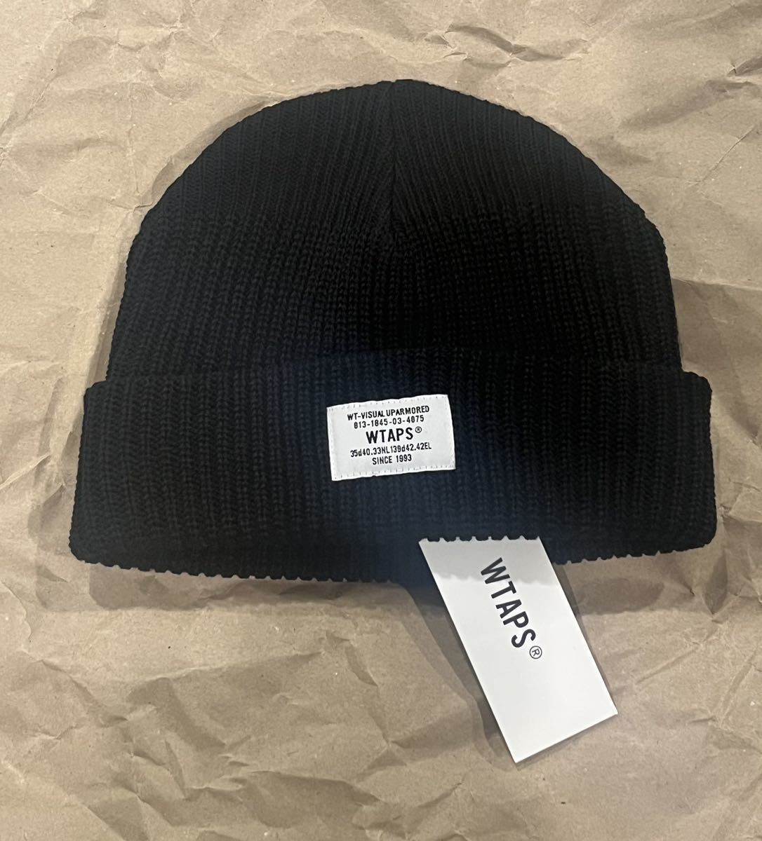 新品未使用 23AW WTAPS BEANIE 03 232MADT-HT03 ブラック ニット帽ニットキャップ シュプリーム_画像3