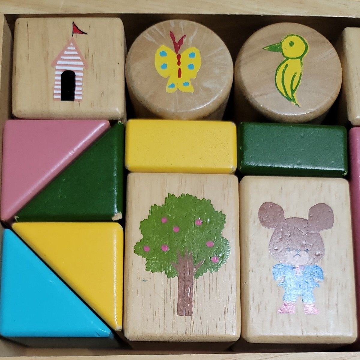 積み木 知育　 玩具 つみき 木製　くまのがっこう　BRIO ブリオ　二種　セット　木のおもちゃ