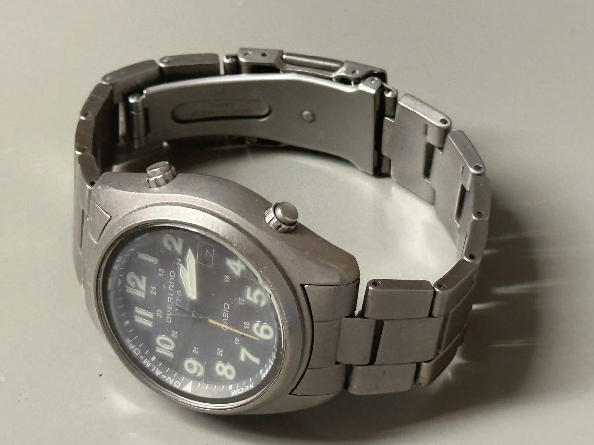 1円〜◆CASIO カシオ OVERLAND オーバーランド ソーラー電波時計 OVW-100TDJ チタン TITANIUM メンズ腕時計_画像3