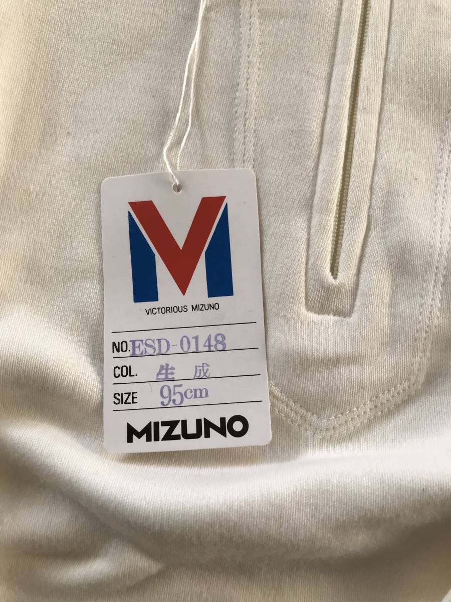  подлинная вещь не использовался неиспользуемый товар Mizuno прекрасный Цу . спортивная форма длинный рукав воротник имеется половина Zip номер товара :ESD-0148 размер :95cm HF483