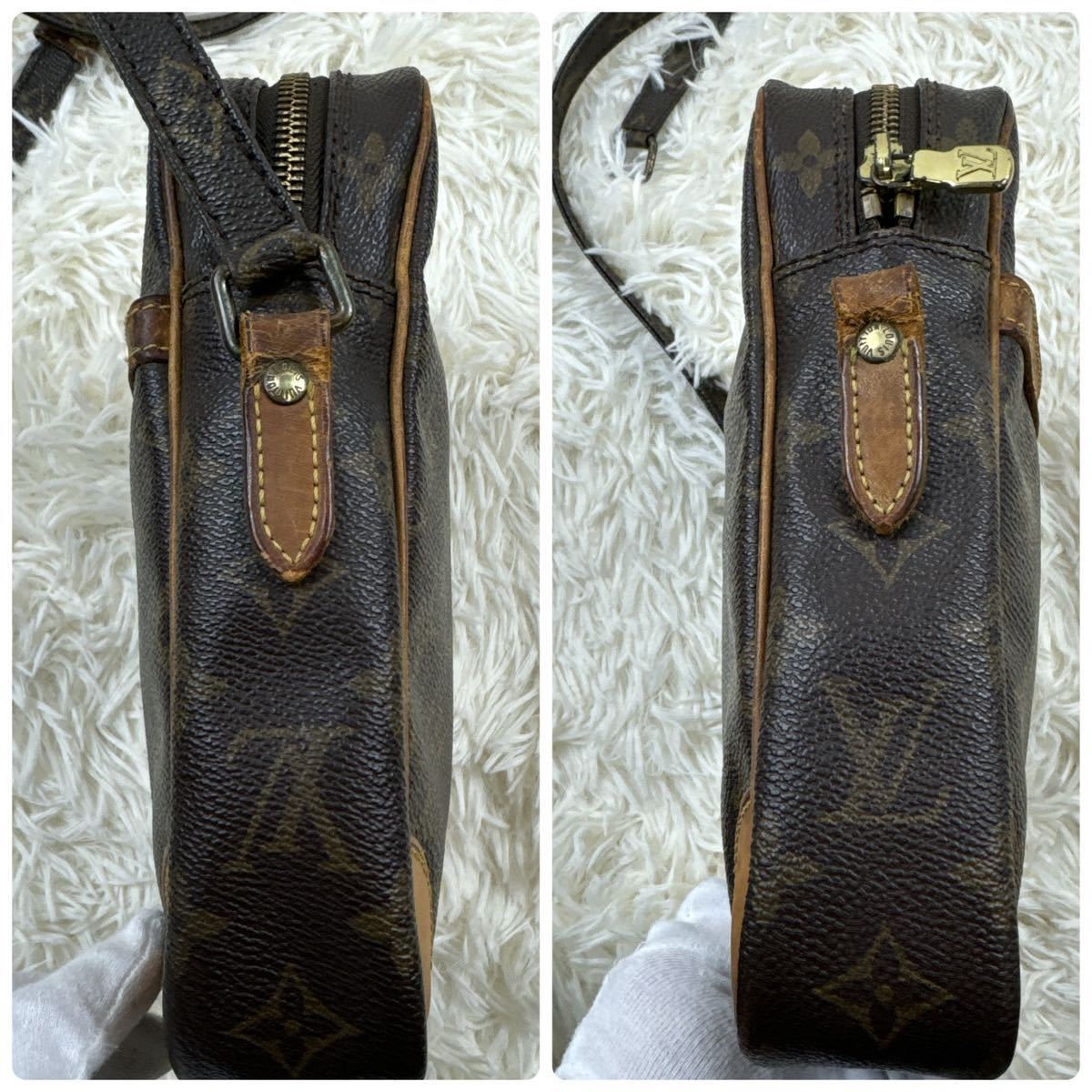 【ジャンク】LOUIS VUITTON ルイヴィトン　 ダヌーブ M45266 茶色　ブラウン モノグラム ショルダーバッグ 9001 SL_画像3