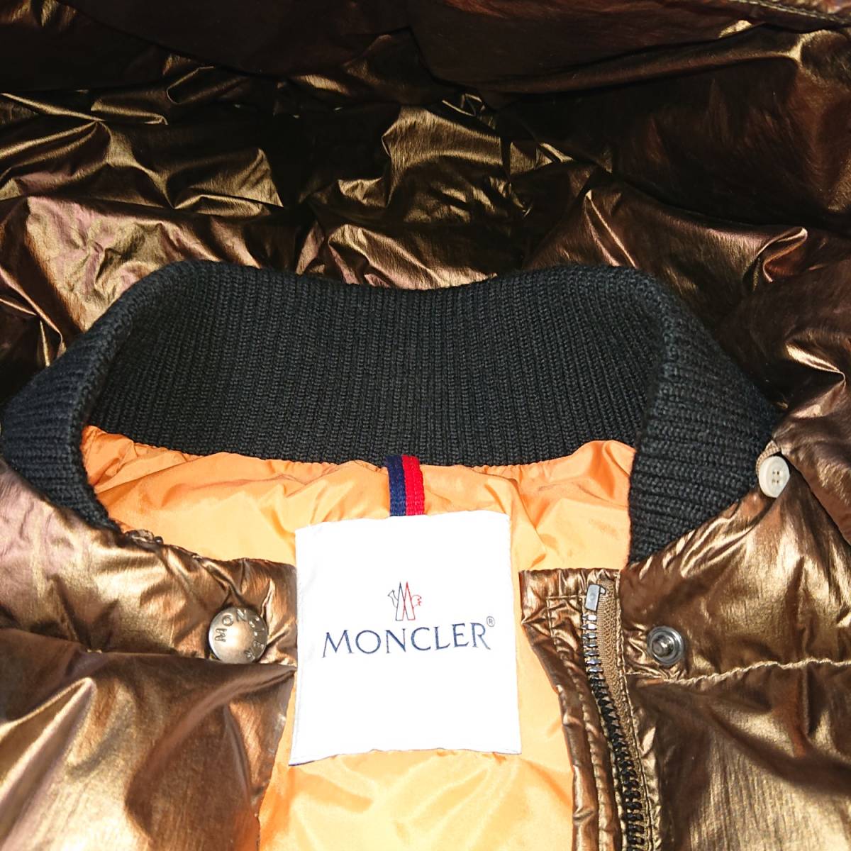 キッズ12A　MONCLERモンクレールダウンジャケット　ブロンズ　着用回数僅少　_画像5