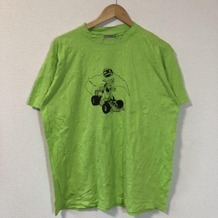 US古着VALENTOワーナーディズニーキャラクターTシャツ緑XLアニマルh6_画像2