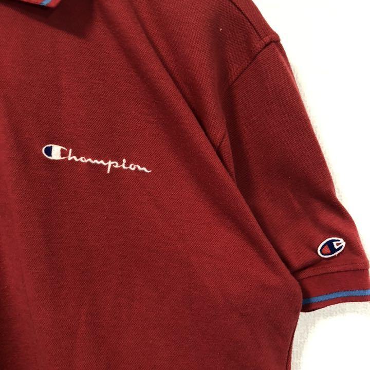 champion チャンピオンポロシャツ赤青ゆるだぼメンズXL　　h5_画像5