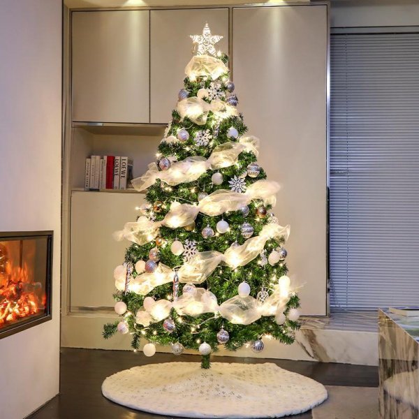 クリスマスツリー ledライト おしゃれ 150cm クリスマス 北欧 オーナメント 組立簡単 収納便利 飾り セット LEDライト 豪華付属品_画像8