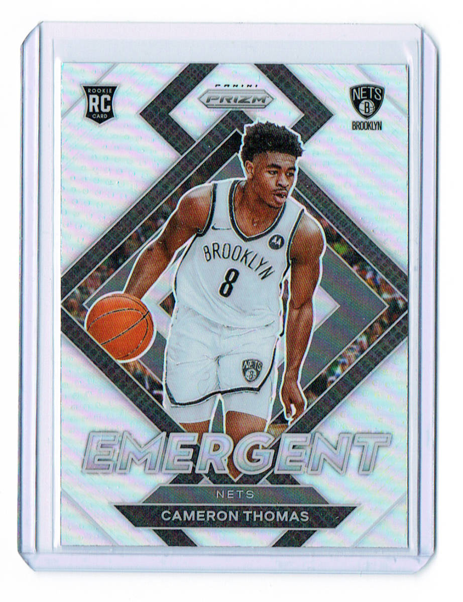 【キャメロン・トーマス ／ Cameron Thomas】 2021 Panini Prizm - Emergent Silver #4 ★ NETS ネッツ ★ RC ルーキーカード_画像1