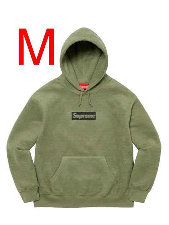 【新品】国内正規品 Mサイズ Supreme Inside Out Box Logo Hooded Sweatshirt Light Olive シュプリーム　オリーブ_画像1