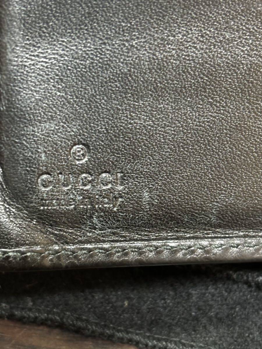 GUCCI グッチ レザー 財布 マイクログッチ　二つ折り財布_画像10