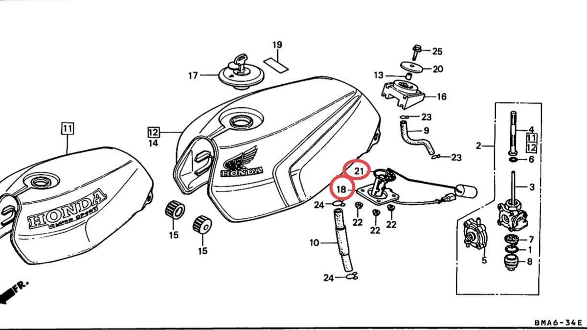 【送料無料】ホンダ純正CBX400F CBX550F フューエルセンサー Oリング(BEET ガソリン タンク 燃料センサー メーター パッキン ユニット)_画像2