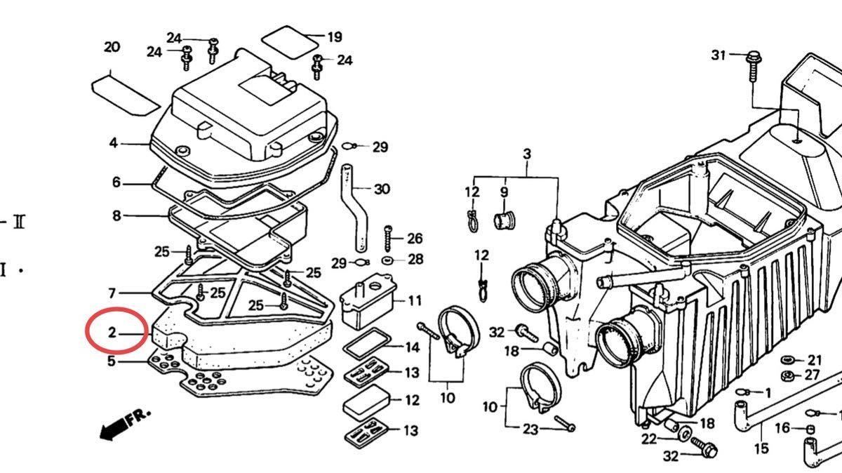 【送料無料】ホンダ純正CB400T CB400N CB400Dエアクリーナーエレメント(ホーク2 スーパーホーク 3 エンジン インマニ フィルター バブ )