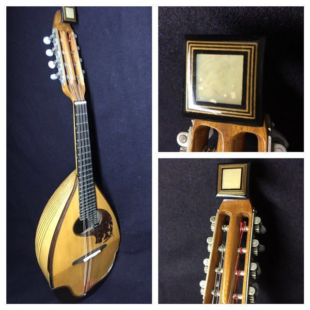 .. Tadao Vintage Mandolin Vintage мандолина сделано в Японии струнные инструменты 8 струна Showa 60 год рука . товар жесткий чехол есть перламутр панцирь черепахи ребра резьба по дереву включая есть 