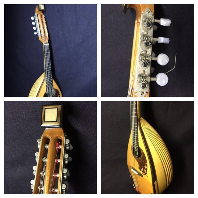 .. Tadao Vintage Mandolin Vintage mandolin made in Japan stringed instruments 8 string Showa era 60 year hand . goods hard case attaching mother-of-pearl tortoise shell rib carving included equipped 