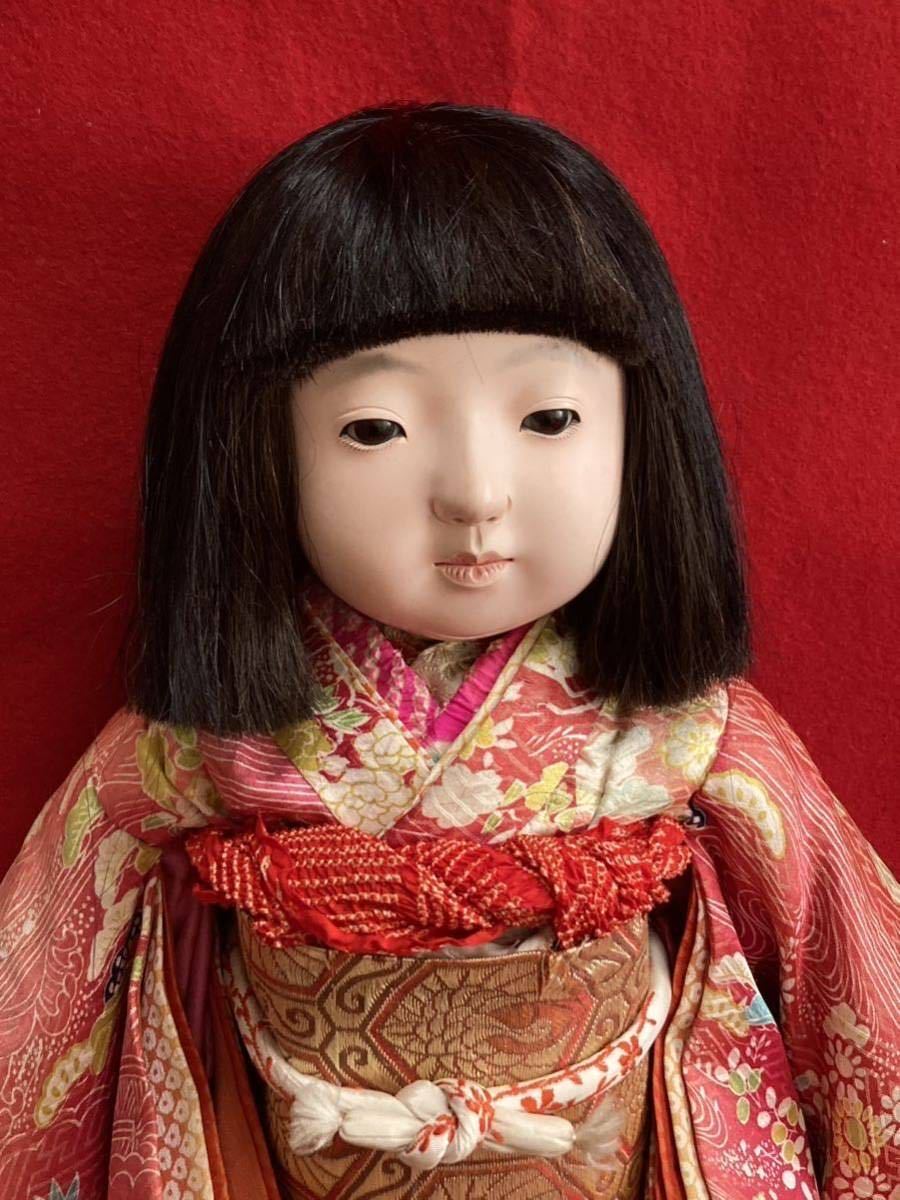市松人形光龍斎抱き人形日本人形豆人形玩具雛人形ビスクドール戦前縮緬
