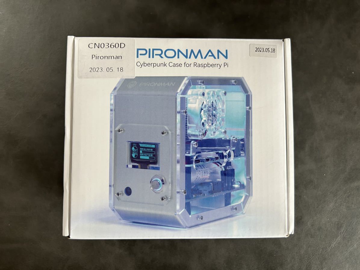 【即決】新品 Pironman Raspberry Pi 4 用のケース Mini PC - アルミ合金製 タワークーラー 電源ボタン付き