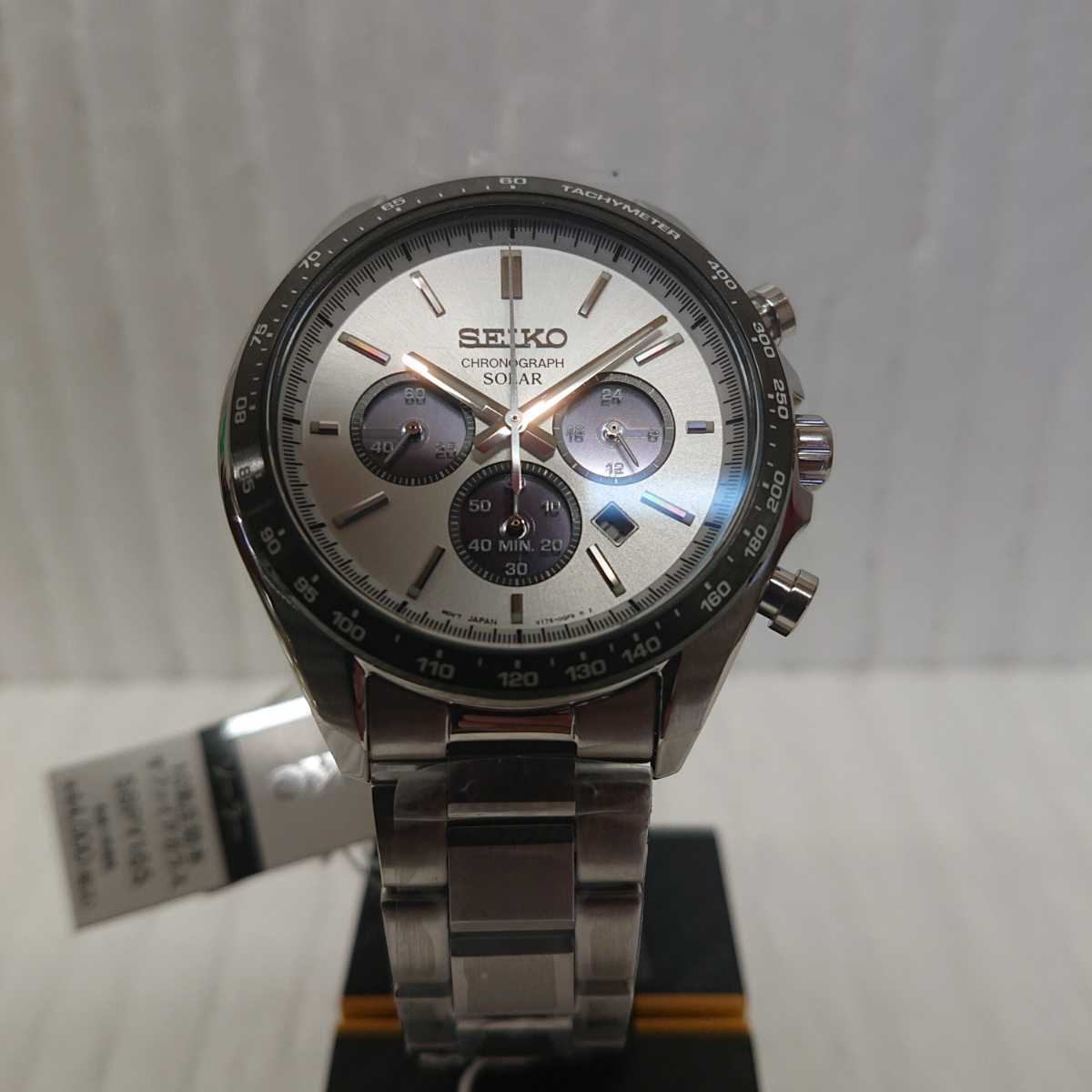 SEIKO セイコー セレクション Sシリーズ ソーラー クロノグラフ ホワイト ブラック メンズ腕時計 パンダ文字盤 SBPY165 新品 未使用_画像5