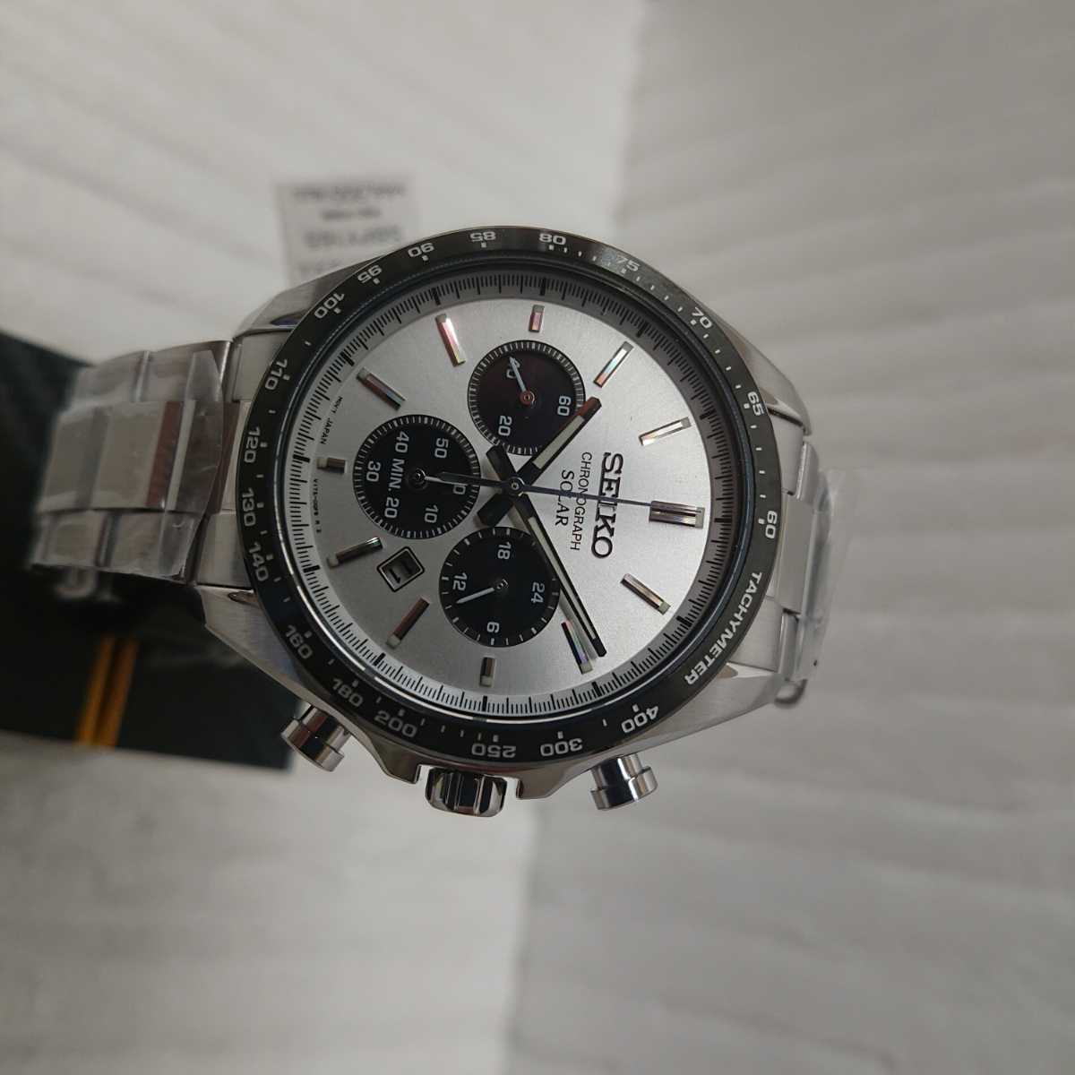SEIKO セイコー セレクション Sシリーズ ソーラー クロノグラフ ホワイト ブラック メンズ腕時計 パンダ文字盤 SBPY165 新品 未使用_画像6