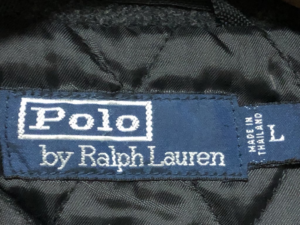 ◆Polo by Ralph Lauren ポロ ラルフローレン ウールジップジャケット 裏地中綿キルティング ブルゾン L　チャコールグレー_画像8