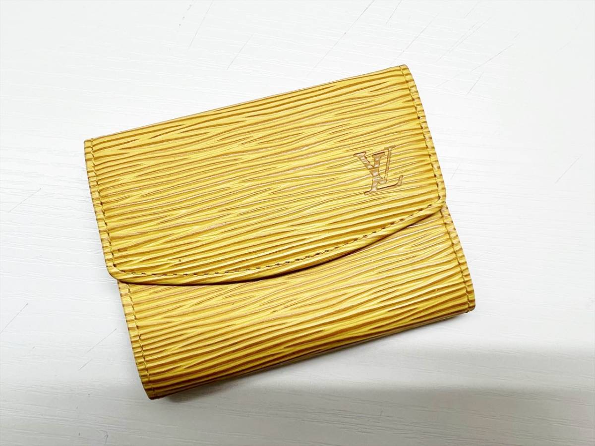 美品 Louis Vuitton ルイヴィトン エピ ポルトモネ サーンプル コインケース タッシリイエロー M63419の画像1