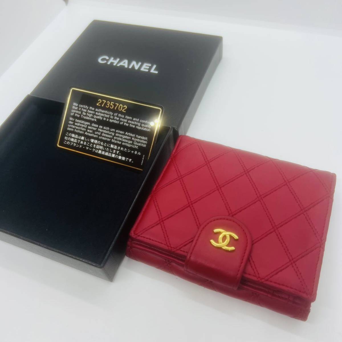 新品入荷 【美品】CHANEL シャネル ピコローレ 二つ折り財布